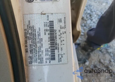 2006 Mercury Milan z USA, uszkodzony, nr VIN 3MEFM07Z76R616742